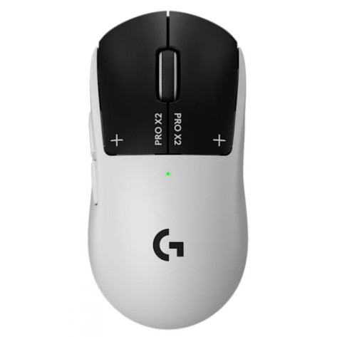Гейминг мишка Logitech - Pro X2 Superstrike, оптична, безжична, бяла/черна